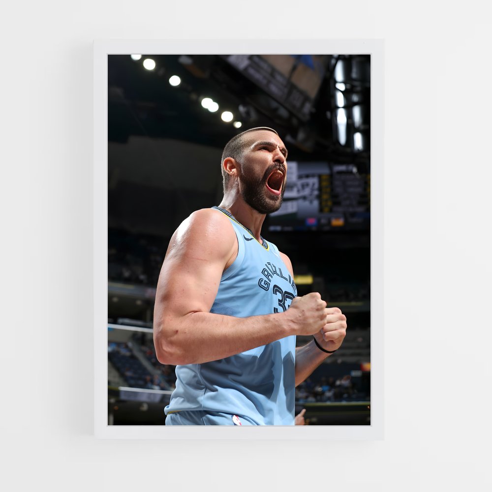 Poster Marc de gasol – affiche Basketball (vue 3)